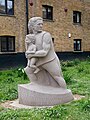 The memorial to Christopher Jones outside St Mary's Church in Rotherhithe.