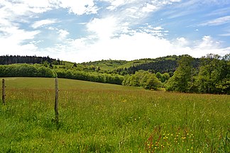 Die Höhen um Courbefy von Nordost