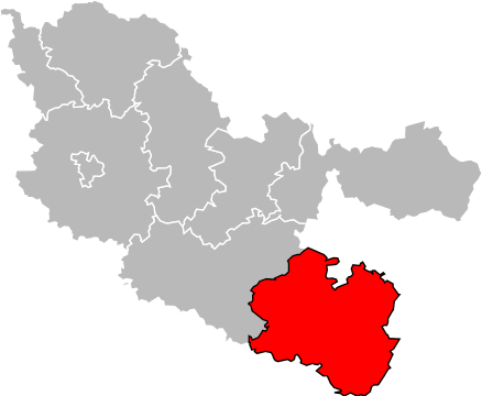 Situation de l'arrondissement dans le département de la Moselle de 1918 à 2014.