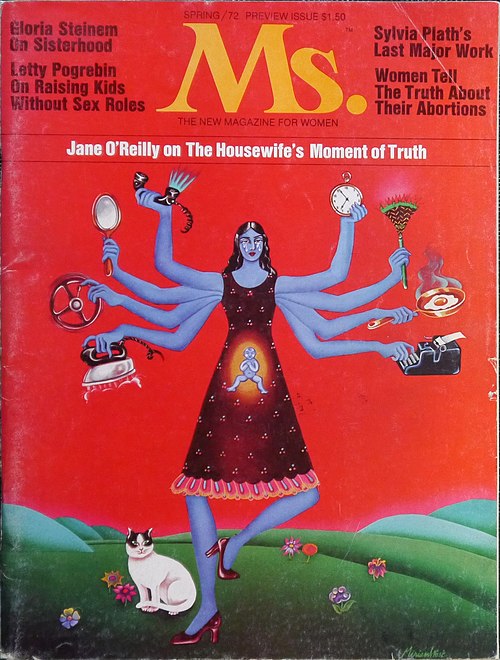 The first issue of Ms., released in 1972