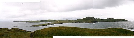 Muck seen from Horse Island north of Gallanach