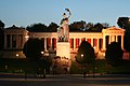 Bavaria statue and Ruhmeshalle at night