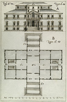 Villa Da Lezze a Rovarè di Baldassare Longhena (distrutta). Disegni di Francesco Muttoni che avrebbero dovuto costituire la base per le incisioni di Giorgio Fossati per essere inclusi nel vol. decimo dell'edizione del trattato di Palladio di Muttoni (Venezia, 1740-48); Il vol. decimo non fu mai pubblicato.