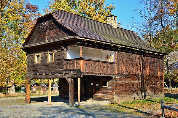 Wallachian vernacular architecture: open-air museum (skansen) in Rožnov pod Radhoštěm.