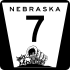 Nebraska Highway 7 marker