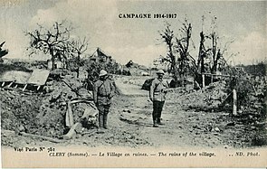 ND - CAMPAGNE 1914-1917 - CLERY - Le Village en ruines.JPG