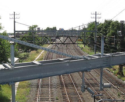 Northeast Corridor and New Haven Line in New Rochelle