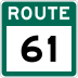 Route 61 marker