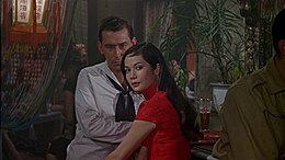 The prostitute Suzie Wong (Nancy Kwan) working a sailor to earn her keep. (The World of Suzie Wong, 1960) Nancy Kwan in The World of Suzie Wong (1960).jpg