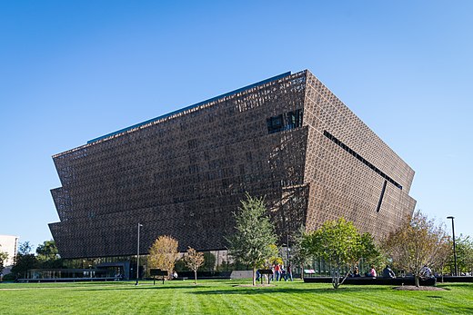 Het National Museum of African American History and Culture aan de National Mall in Washington D.C.