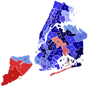 New York City Council Election 2017 by District Partisan Lean.svg