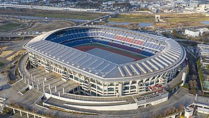 Das Nissan-Stadion in Yokohama