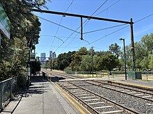 Station platform looking northbound towards City North Port station northbound.jpg