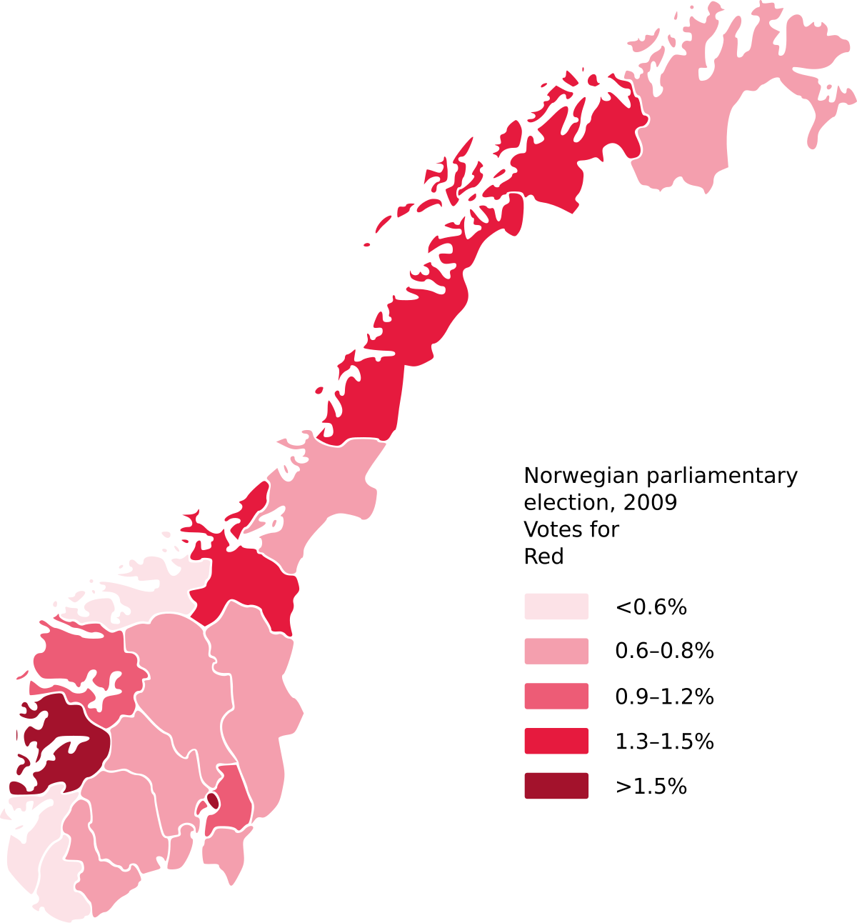 Карты 2009 года. Norway population.