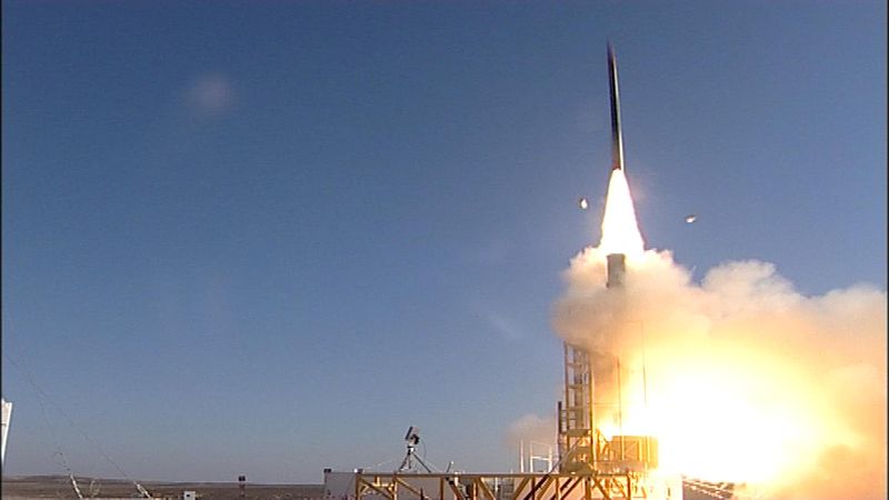 File:Nov. 20, 2012 - David's Sling Weapons System Stunner Missile intercepts target during inaugural flight test (3).jpg