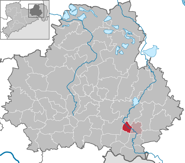 Läget för kommunen Obergurig i Bautzen