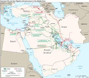   Oil and gas pipelines in the Middle-East