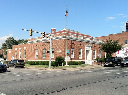 The Old Salem Post Office Building, one of seven college buildings listed on the National Register of Historic Places