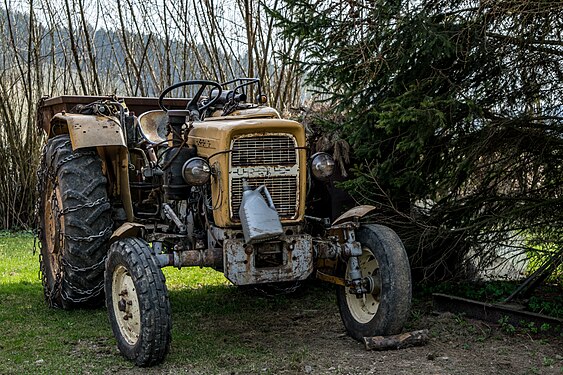 An old Polish Ursus tractor I found in small village Gładyszów, Poland