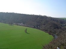 The Orne valley takes an oxbow curve near Thury-Harcourt Orne thury harcourt.jpg