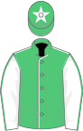 Emerald Green, White seams, White sleeves, Emerald Green seams, Emerald Green cap, White star