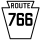 Pennsylvania Route 766 marker