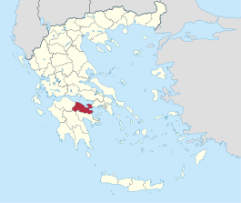 Locatie van het departement Korinthe