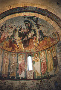 Padova - Biserica San Michele Pozzoveggiani - Frescoes apside.jpg