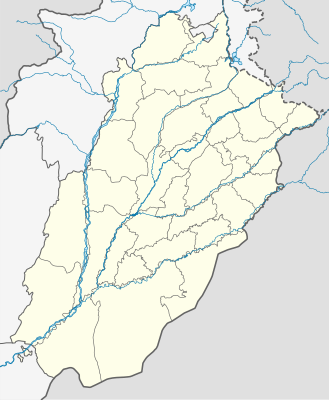 Mapa de localización de Punyab (Pakistán)