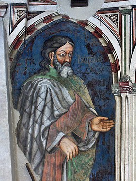 Fabricius Lucinus, fresco en el Palacio Trinci, Foligno (1411-1412)