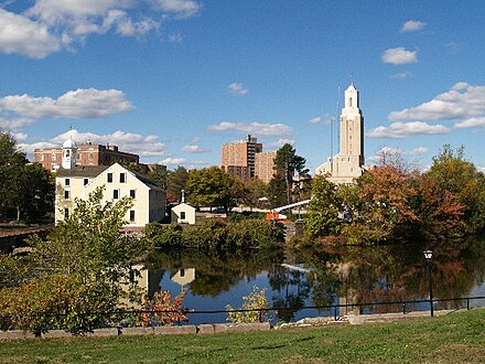 View of Pawtucket, Rhode Island and Blackstone River