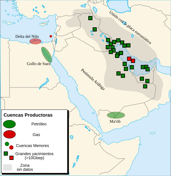 File:Petroleum regions - Middle East map-es.svg