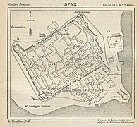 Plan de Sfax en 1888.