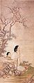 《月下吹簫圖》,清華大學美術學院藏