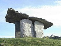 Poulnabrone dolmen, a portal tomb in The Burren