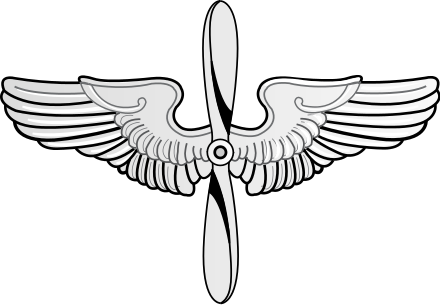 Traditional Prop and Wings insignia, currently used at the U.S. Air Force Academy