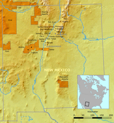 Isleta Pueblo - Carte