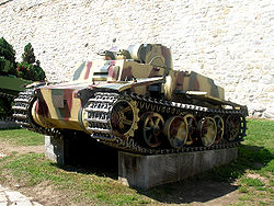 Panzerkampfwagen I Ausf. F a belgrádi hadtörténeti múzeumban kiállítva