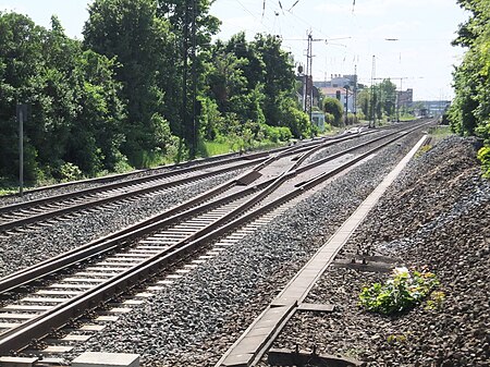 Rüsselsheim Zugunglück von Rüsselsheim Unglücksort 13.5.2012