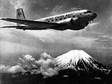 USN R4D-8 from VR-23 Codfish Airline over Mount Fuji, 1952 R4D-8 VR-23 over Mt Fuji 1952.jpg