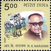 Narayan auf einer indischen Briefmarke von 2009