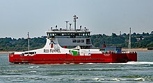 Red Kestrel ferry heading down Southampton Water Red Kestrel HGV ferry.jpg