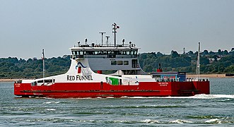 Red Kestrel ferry heading down Southampton Water