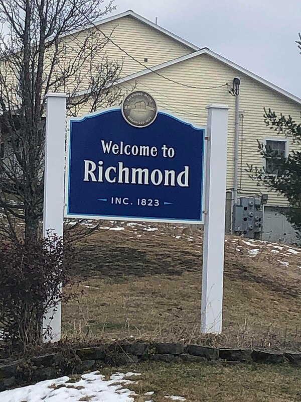 Richmond Welcome Sign, State Route 197