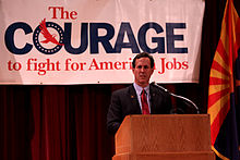 Santorum speaking at a rally in Phoenix, Arizona. Rick Santorum by Gage Skidmore 4.jpg