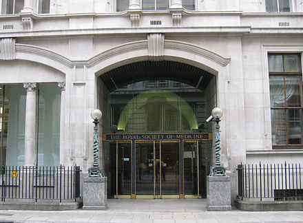 The Royal Society of Medicine headquarters, 1 Wimpole Street, London, England.
