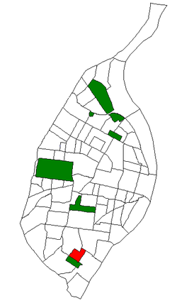 Holly Hillsin sijainti (punainen) St.Louisissa