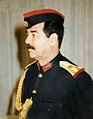 Image 17Saddam Hussein, a leading member of the revolutionary Arab Socialist Ba'ath Party served as the fifth president of Iraq from 16 July 1979 until 9 April 2003. (from History of Iraq)
