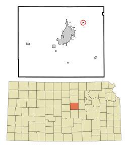 Lage in Saline County und Kansas