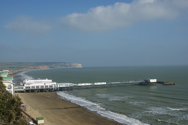 File:Sandown Pier from Isle of Wight Coastal Path.JPG